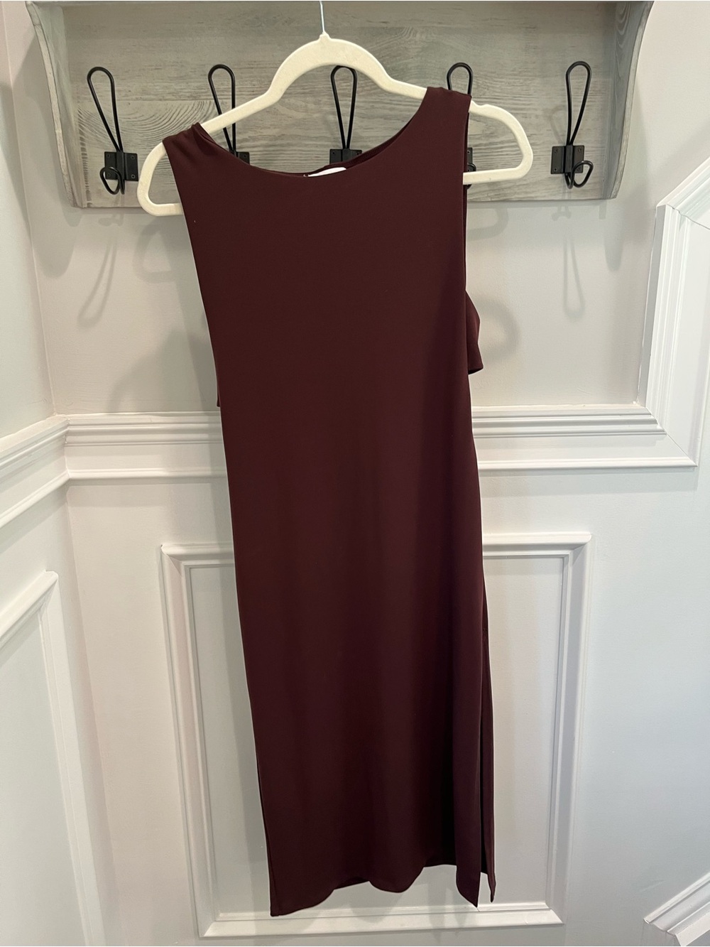 Bloomingdale's One-Shoulder Midi Dress in Burgundy